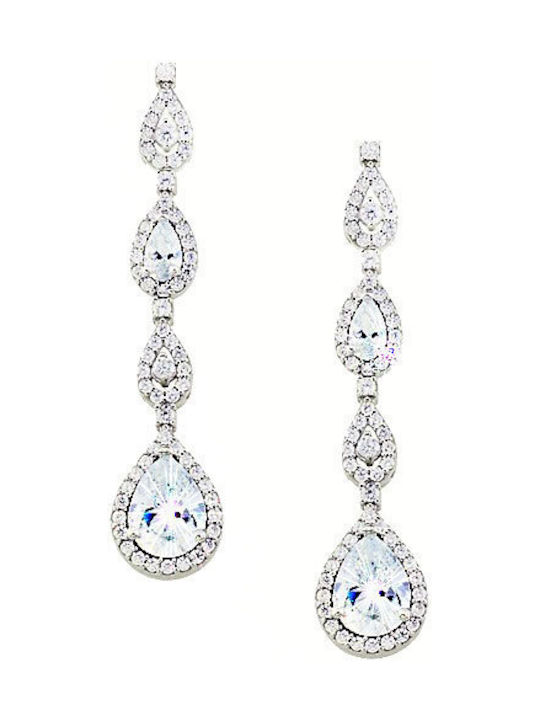 Earrings made of Platinum with Stones