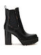 Guess Leather Women's Ankle Boots with High Heel Black