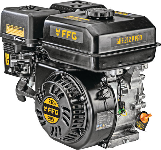 FFG Ghe 212 P Pro Κινητήρας Βενζίνης Τετράχρονος 212cc 7hp Οριζόντιου Άξονα με Σπείρωμα και Μίζα (Ρεζερβουάρ 3.5lt)