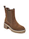 Wildleder Stiefeletten Damen Braun