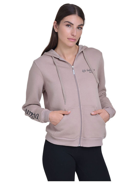Target Women's Sweatshirt Jacket Hooded Beige