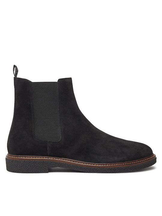 Wildleder Schwarz Chelsea Stiefeletten