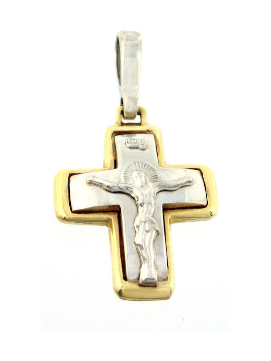 Mertzios.gr White Gold Cross 14K with the Crucified