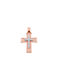 Rose Gold Plated Cross Double Sided