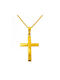 Men's Gold Cross 14K with Chain