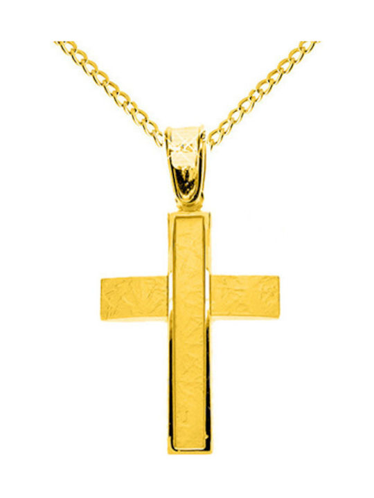 Men's Gold Cross 14K with Chain