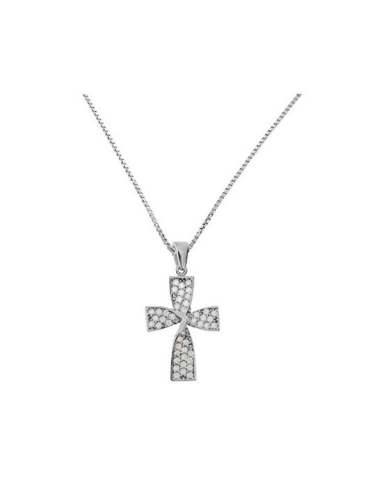 Xrisokosmima White Gold Cross 14K