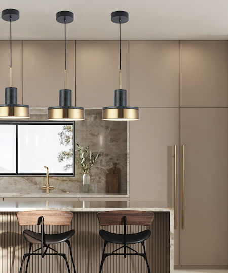 Viokef Lithos LED Κρεμαστό Φωτιστικό Πράσινο 200x21.5εκ.