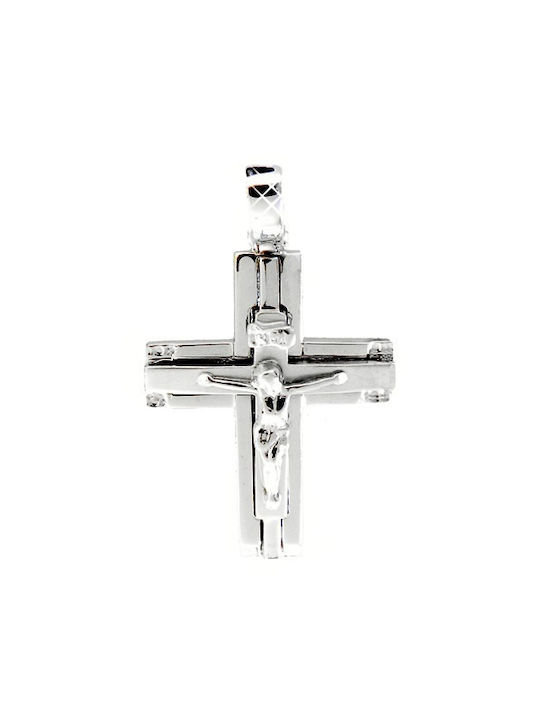 Xrisokosmima Men's White Gold Cross 14K