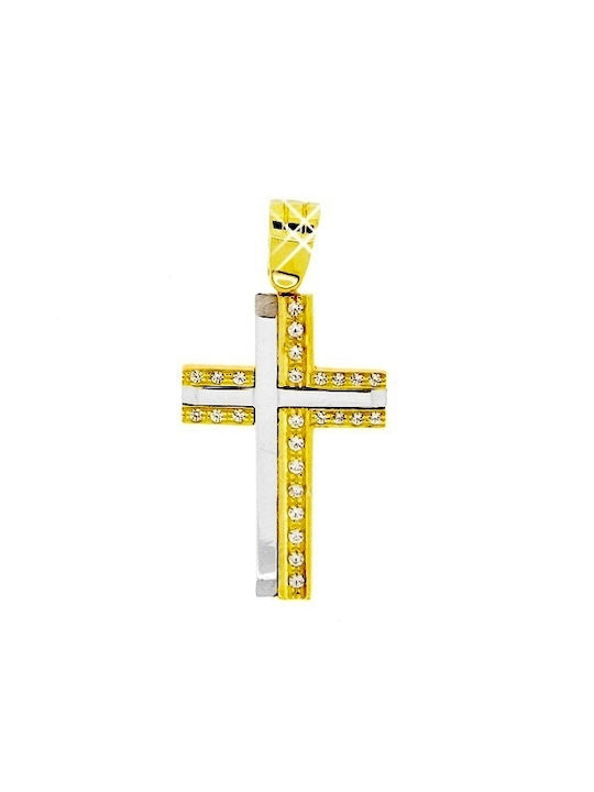 Xrisokosmima Damen Gold Kreuz 9K