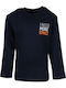 Kinderhemd Langarm Marineblau