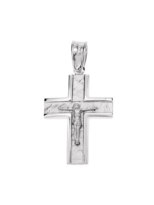 Xrisokosmima Men's White Gold Cross 9K