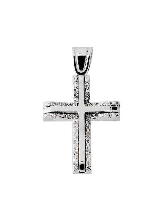 Xrisokosmima Damen Weißgold Kreuz 14K