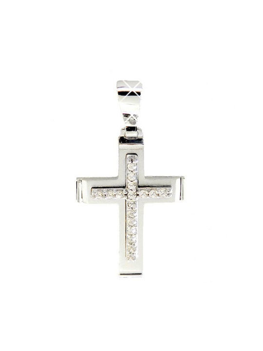 Xrisokosmima Damen Weißgold Kreuz 14K