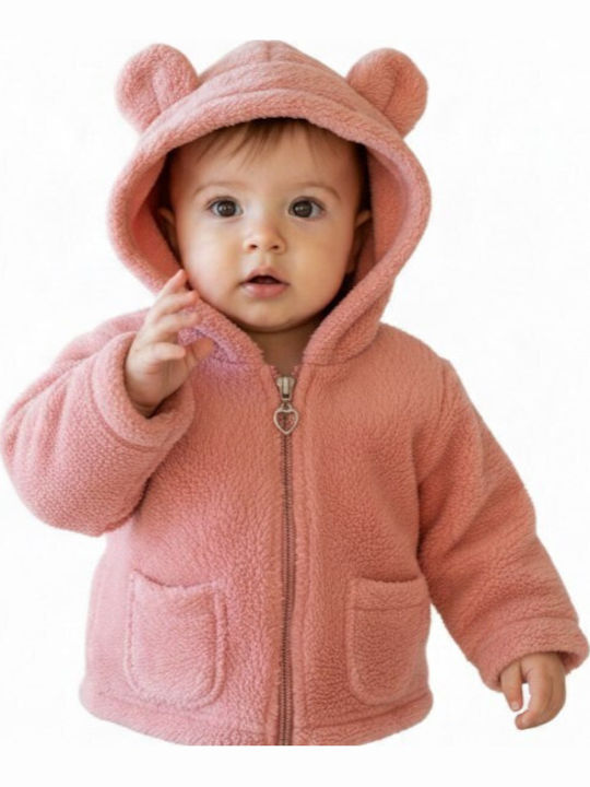 Sweet Baby Kinderstrickjacke Pelz mit Kapuze Or...