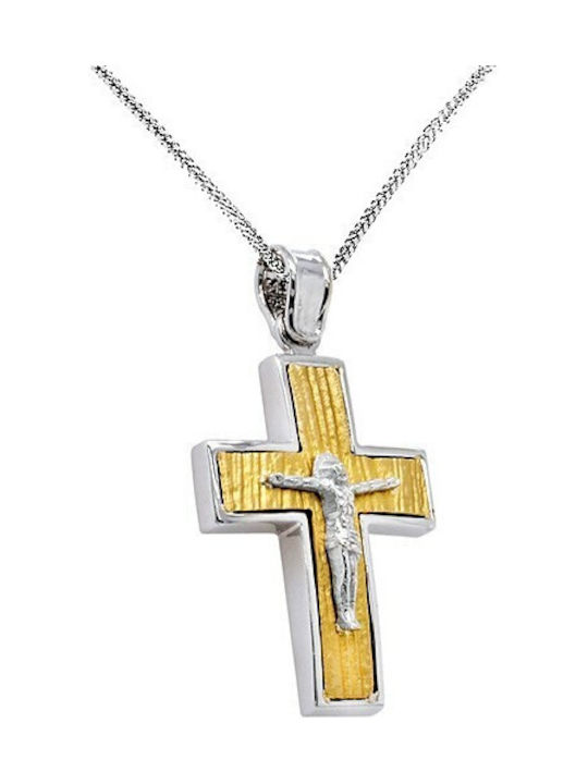 Men's Cross with the Crucified with Chain