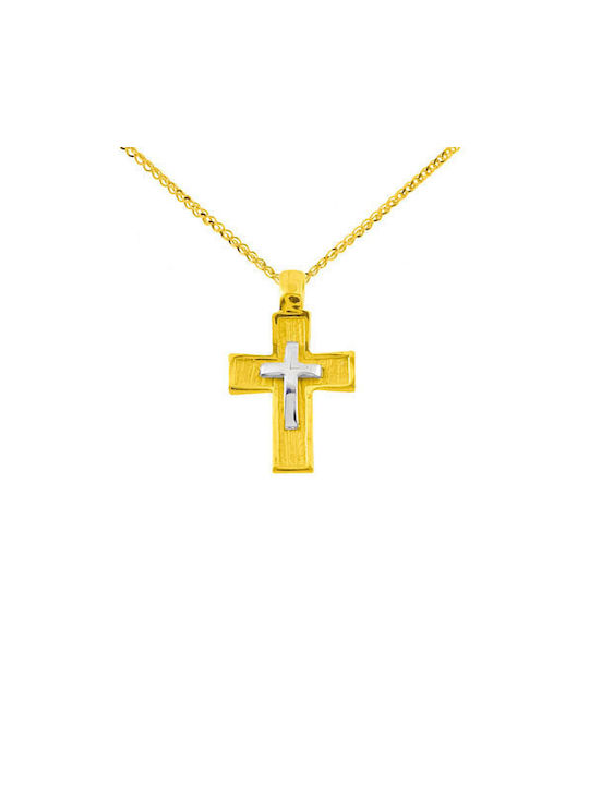 Gold Kreuz 14K mit Kette