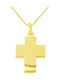 Herren Gold Kreuz 14K mit Kette