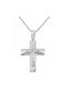 Men's White Gold Cross 14K with Chain