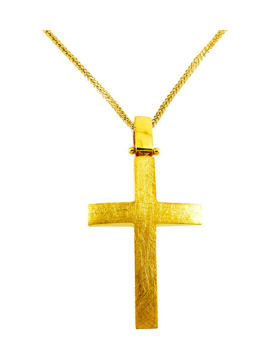 Men's Gold Cross 14K with Chain