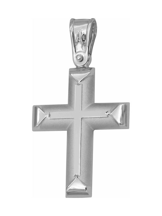 Weißgold Kreuz 14K