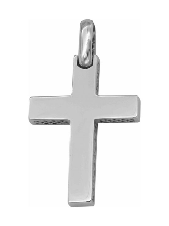 Weißgold Kreuz 14K