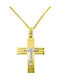 Men's Gold Cross 14K with Chain