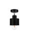 Adviti Mount Ceiling Light with Socket E27 in Black color Black