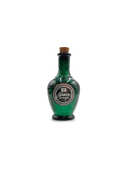 Glass Drops Μπουκάλι Νερού Γυάλινο με Φελλό Πράσινο 250ml