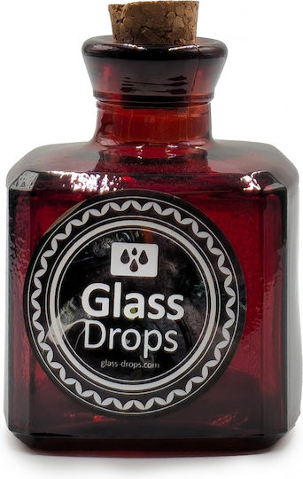 Glass Drops Μπουκάλι Νερού Γυάλινο με Φελλό Κόκκινο 200ml Glass Drops Μπουκάλι Νερού Γυάλινο με Φελλό Κόκκινο 200ml
