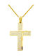 Damen Gold Kreuz 14K mit Kette