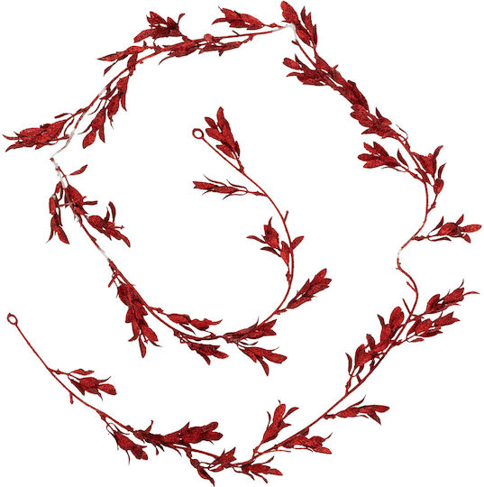 Weihnachtliche Girlande Plastik Rot 180x6cm 1Stück