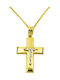 Men's Gold Cross 14K with Chain