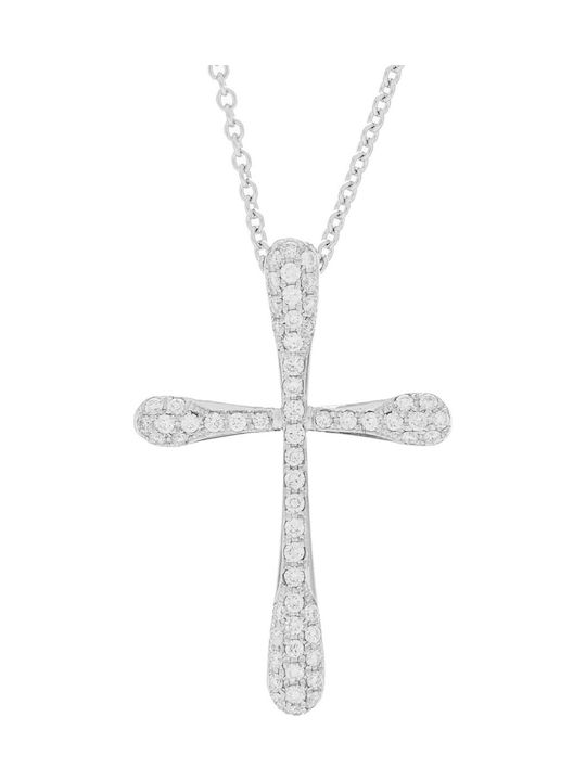 Vitopoulos Women's White Gold Cross 18K