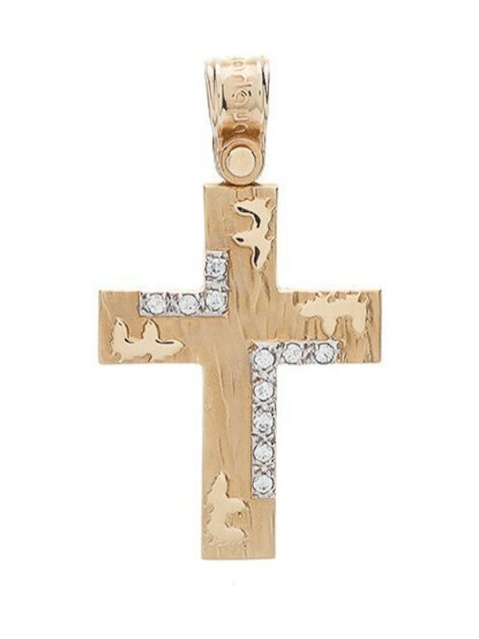 Vitopoulos Damen Gold Kreuz 14K