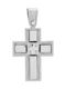 Vitopoulos Men's White Gold Cross 14K