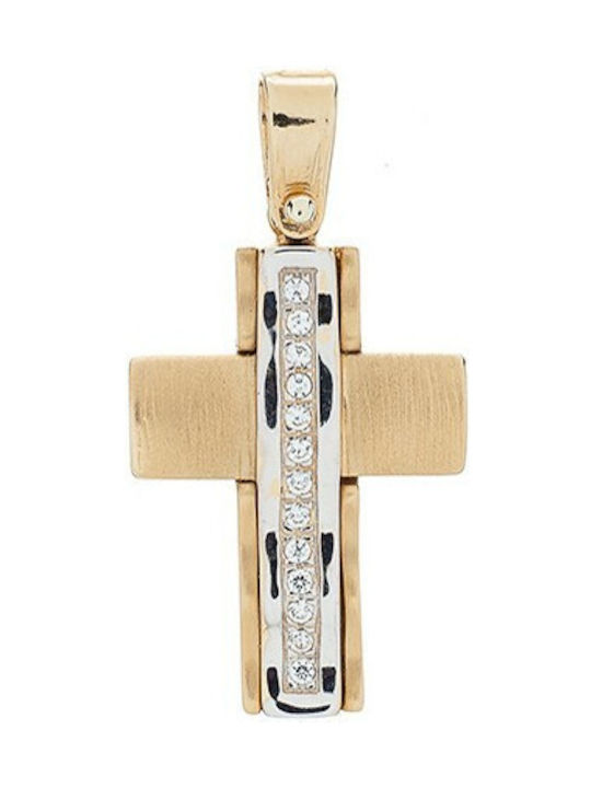 Vitopoulos Women's White Gold Cross 14K