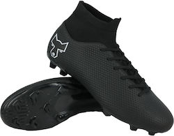 Fearless Goalkeepers Wolf Low Football Shoes FG with Cleats Black