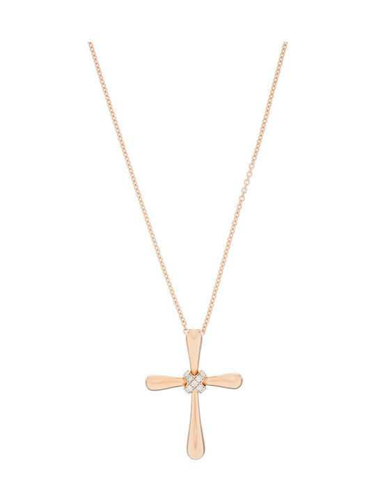 Vitopoulos Damen Roségold Kreuz 18K