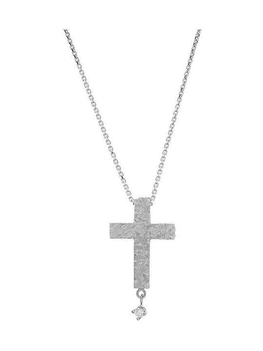 Vitopoulos Women's White Gold Cross 14K