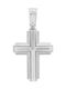 Vitopoulos Men's White Gold Cross 14K