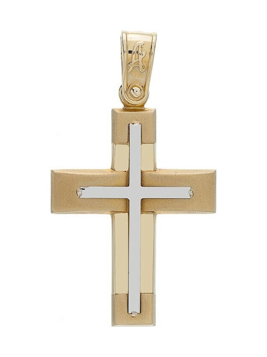 Vitopoulos Herren Gold Kreuz 14K