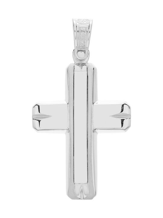 Vitopoulos Men's White Gold Cross 14K