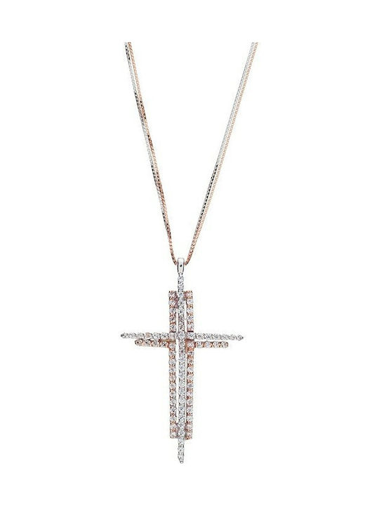 Vitopoulos Women's White Gold Cross 14K