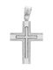 Vitopoulos Men's White Gold Cross 14K