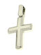 Q-Jewellery Men's White Gold Cross 18K