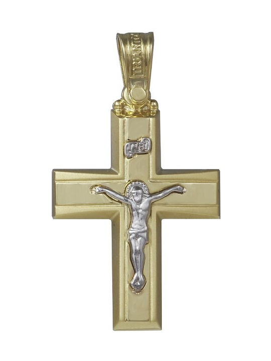 Herren Gold Kreuz 14K mit dem Gekreuzigten