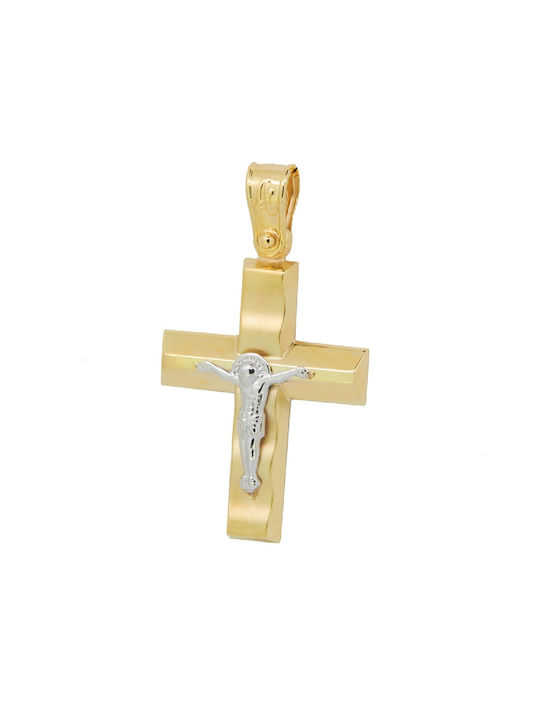 Anorado Men's Gold Cross 14K