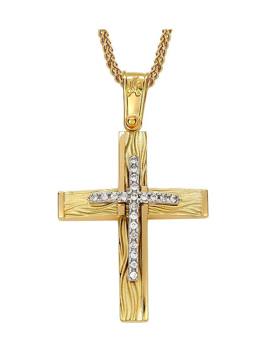 Anorado Women's Gold Cross 14K with Chain