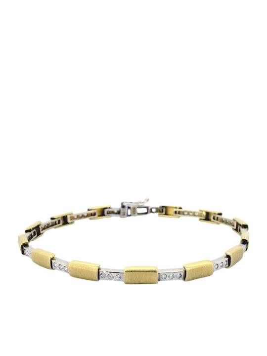 Bracelet made of Gold 14K with Zircon